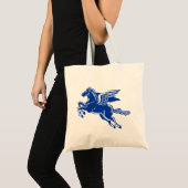 Vliegpaard - Navy Blue en White Tote Bag (Voorkant (product))