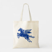 Vliegpaard - Navy Blue en White Tote Bag (Achterkant)