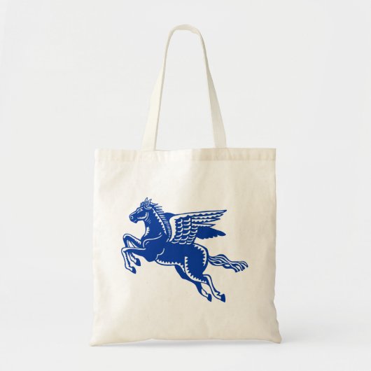 Vliegpaard - Navy Blue en White Tote Bag (Voorkant)