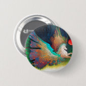 Vliegpaard Ronde Button 5,7 Cm (Voorkant /achterkant)