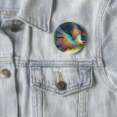 Vliegpaard Ronde Button 5,7 Cm (In situ)