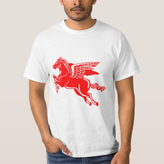 Vliegpaard - Rood en wit T-shirt (Voorkant)
