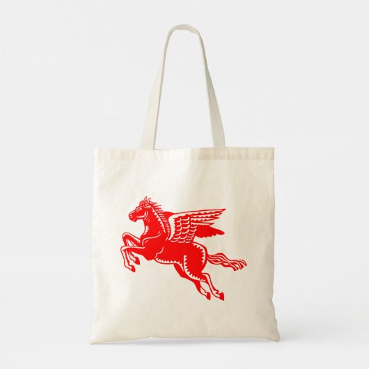 Vliegpaard - Rood en wit Tote Bag (Achterkant)