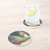 Vliegpaard Zandsteen Onderzetter (Zijkant)