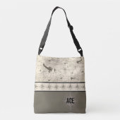 Vliegpad vliegtuig crossbody tas (Achterkant)