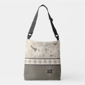 Vliegpad vliegtuig crossbody tas (Voorkant)