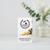 Vliegpen | Openbare notaris Logo Visitekaartje (Staand voorkant)