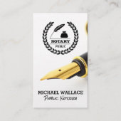 Vliegpen | Openbare notaris Logo Visitekaartje (Voorkant)