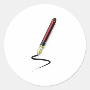 Vliegpen Ronde Sticker