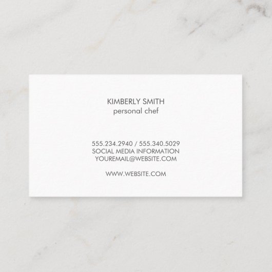 Vliegpende pan visitekaartje (Achterkant)