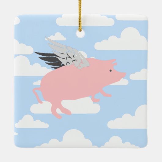 Vliegpig Keramisch Ornament (Achterkant)