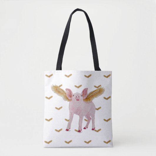 Vliegpig Tote Bag (Voorkant)