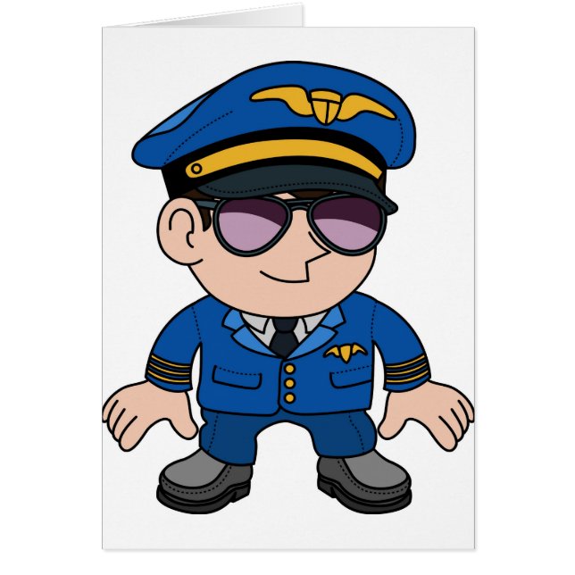 Vliegpiloot in zonnebrillen (Voorkant)