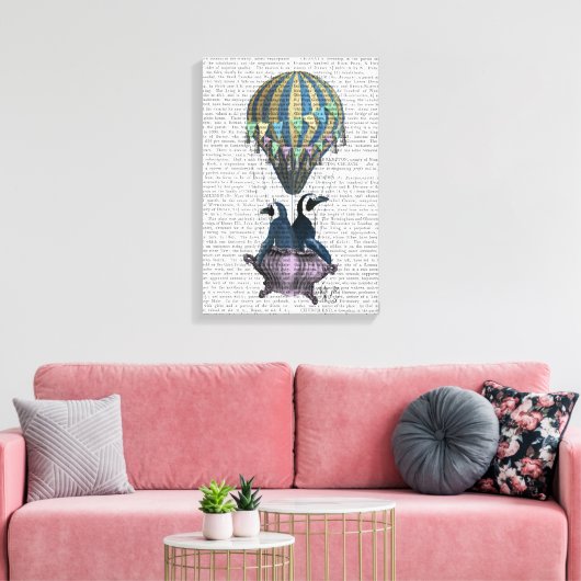 Vliegpinguïns Canvas Afdruk (Insitu (Woonkamer))