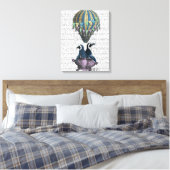Vliegpinguïns Canvas Afdruk (Insitu (Slaapkamer))