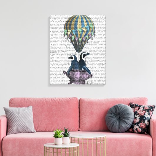 Vliegpinguïns Canvas Afdruk (Insitu (Woonkamer))