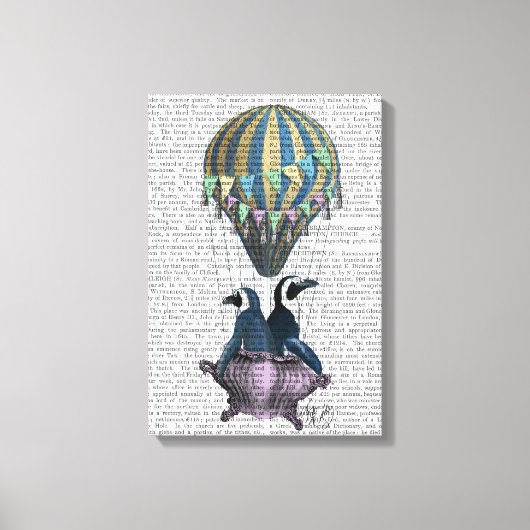 Vliegpinguïns Canvas Afdruk (Voorkant)