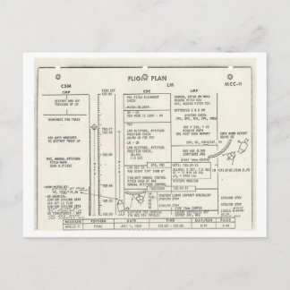 vliegplan Apollo 11 Briefkaart