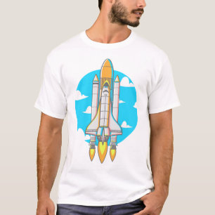 Vliegraket met boostervuur t-shirt