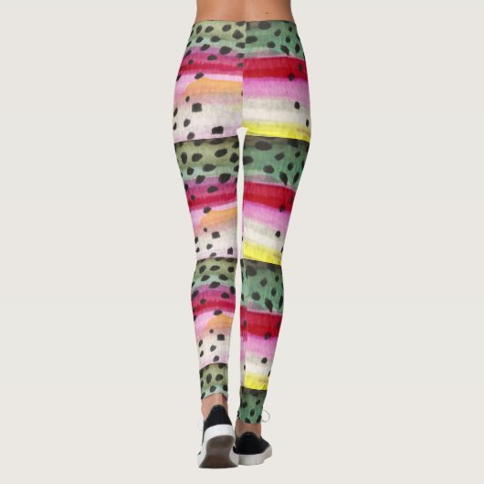 Vliegregenboogforel Ichthyology Geweldige Leggings (Achterkant)