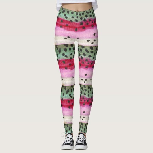 Vliegregenboogforel Ichthyology Geweldige Leggings (Voorkant)