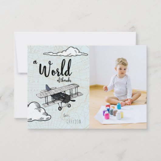 vliegreis | Hartelijk dank Bedankkaart (Voorkant)