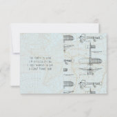 vliegreis | Hartelijk dank Bedankkaart (Achterkant)