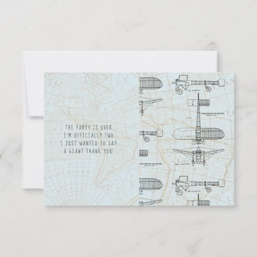  vliegreis | Hartelijk dank Bedankkaart (Achterkant)