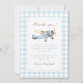  vliegreizen 1e verjaardag bedankkaart (Voorkant)