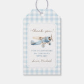  vliegreizen 1e verjaardag cadeaulabel (Voorkant)