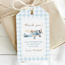  vliegreizen 1e verjaardag cadeaulabel