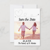 Vliegreizen - 3x5 Opslaan van de datum van uitnodi Kaart (Voorkant)