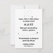 Vliegreizen - 3x5 Opslaan van de datum van uitnodi Kaart (Achterkant)