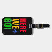 Vliegreizen sms'en. bagagelabel (Voorkant horizontaal)