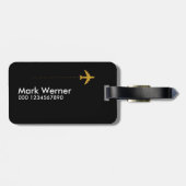 Vliegreizen sms'en. bagagelabel (Achterkant horizontaal)