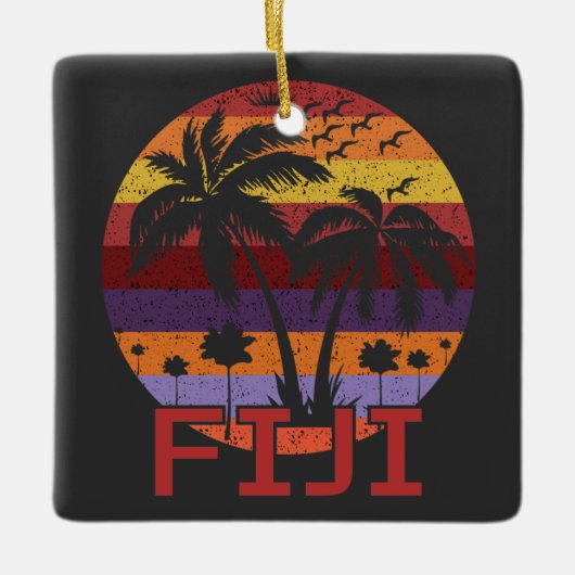  vliegreizen voor de zomervakantie op Fiji Keramisch Ornament (Voorkant)