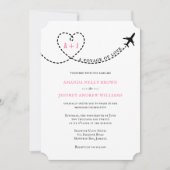 Vliegroute bestemming reis Liefde Vliegtuig Weddin Kaart (Voorkant)