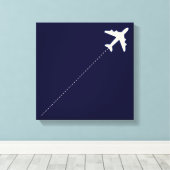 vliegroute canvas afdruk (Insitu (Houten vloer))