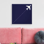 vliegroute canvas afdruk (Insitu (Woonkamer))