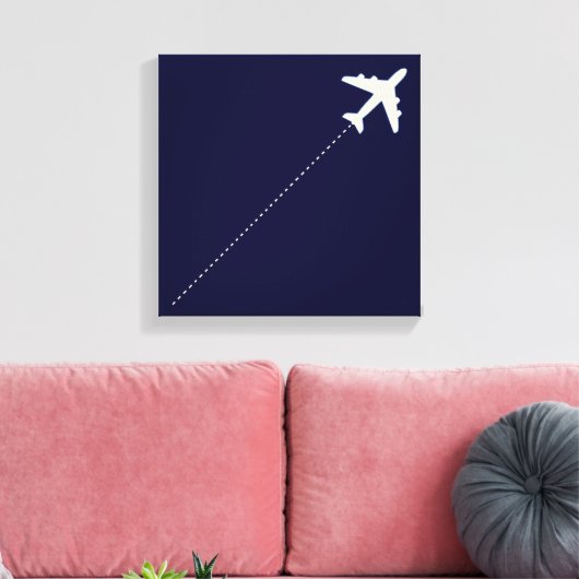 vliegroute canvas afdruk (Insitu (Woonkamer))