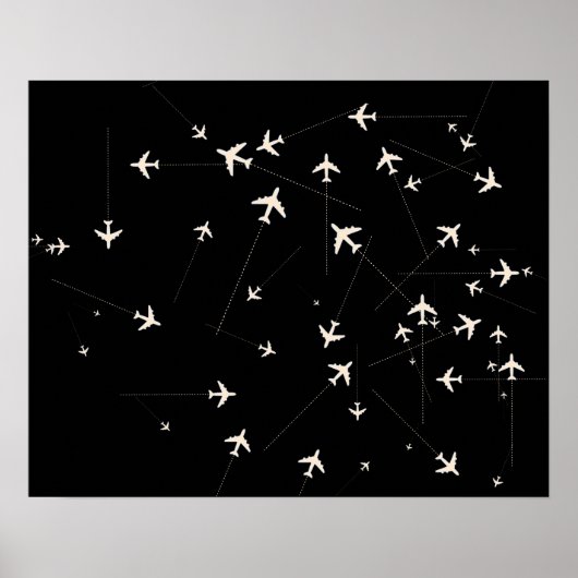 vliegroutes voor decor poster (Voorkant)