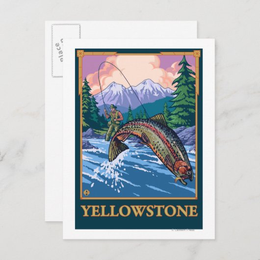 Vliegscène - Nationaal Park van geelsteen Briefkaart (Voorkant / Achterkant)