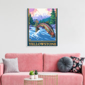 Vliegscène - Nationaal Park van geelsteen Canvas Afdruk (Insitu (Woonkamer))