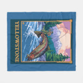 Vliegscène - Nationaal Park van geelsteen Fleece Deken (Voorkant (Horizontaal))