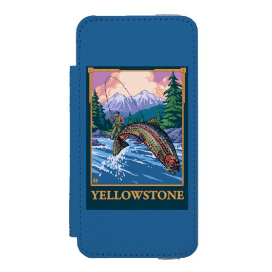 Vliegscène - Nationaal Park van geelsteen Incipio iPhone Portemonnee Hoesje (Voorkant Agenda)