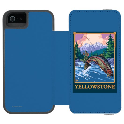 Vliegscène - Nationaal Park van geelsteen Incipio iPhone Portemonnee Hoesje (Agenda Open)