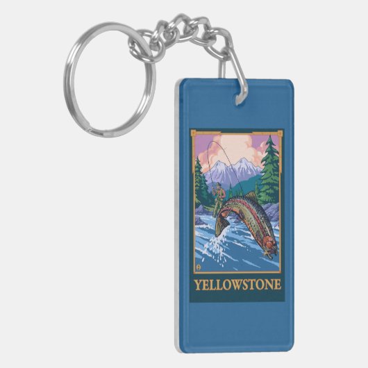 Vliegscène - Nationaal Park van geelsteen Sleutelhanger (Voorkant Links)