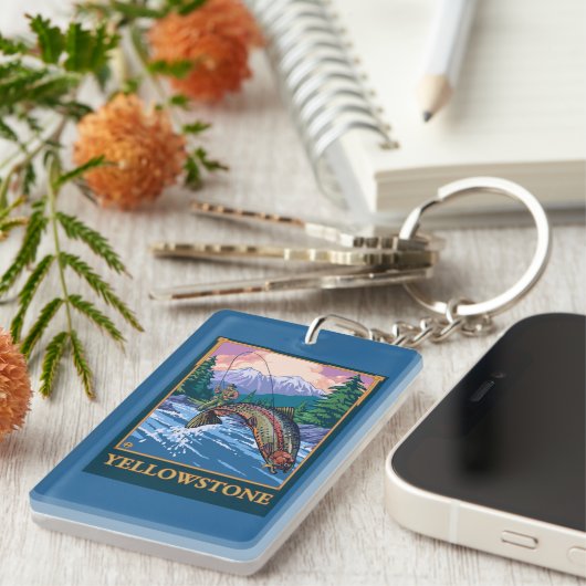 Vliegscène - Nationaal Park van geelsteen Sleutelhanger (Voorkant Rechts)