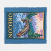 Vliegscène — Vintage Travel Poster Fleece Deken (Voorkant (Horizontaal))