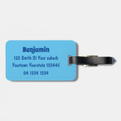 Vliegschildpad Bagagelabel (Achterkant horizontaal)